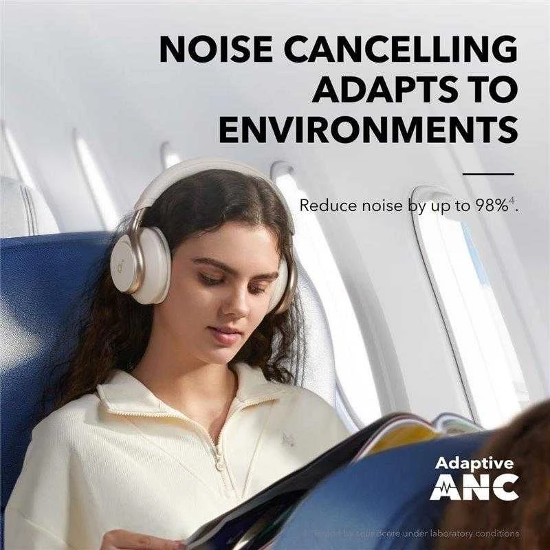 Ausinės Anker Soundcore Space One, Kreminės spalvos
