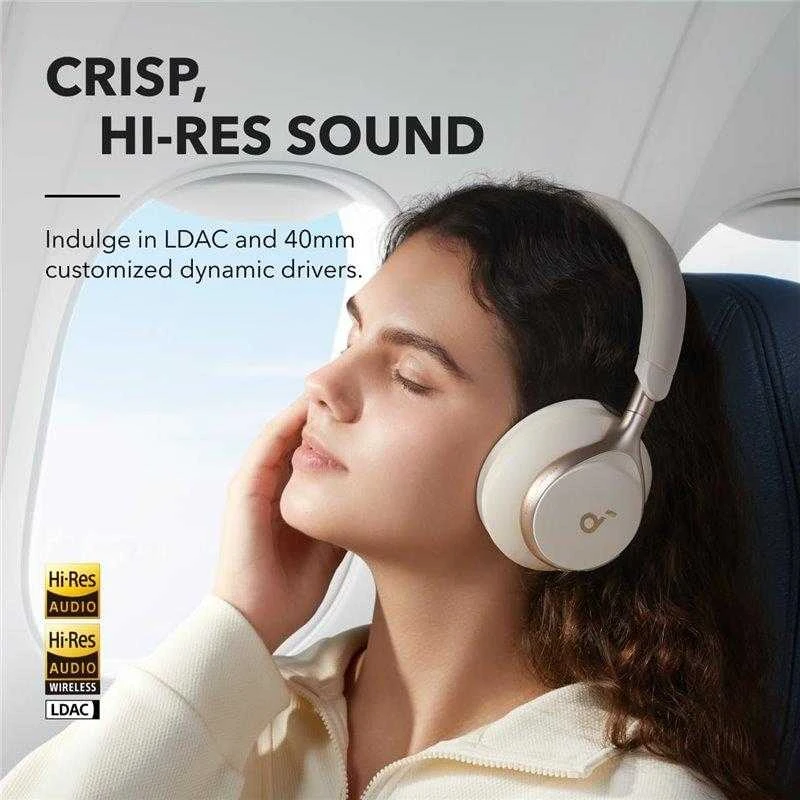 Ausinės Anker Soundcore Space One, Kreminės spalvos