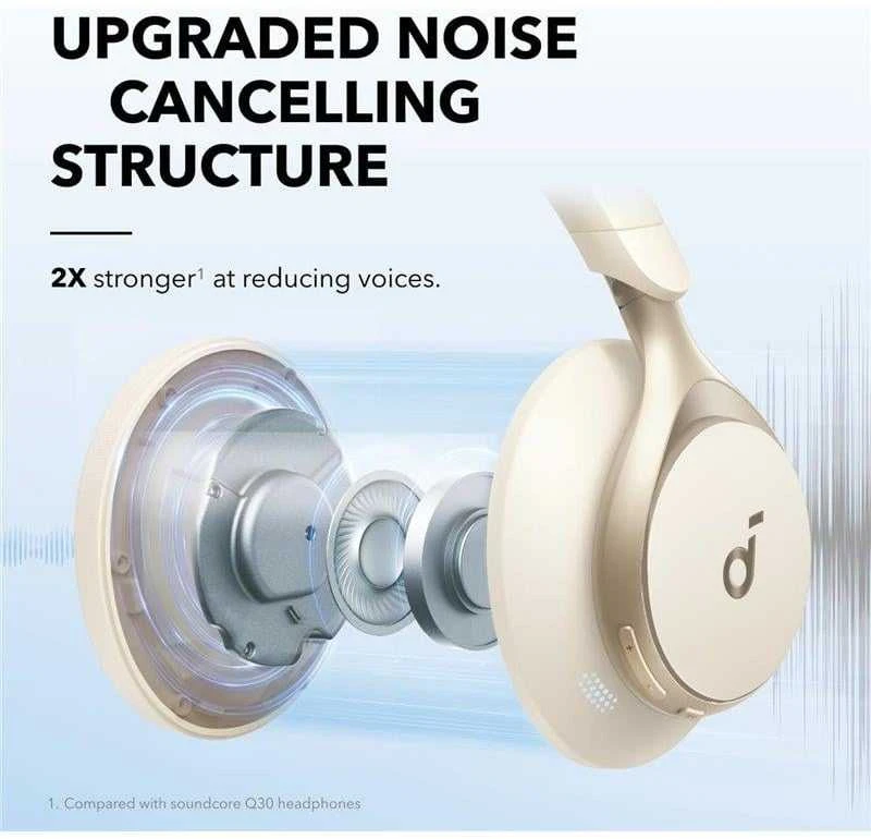 Ausinės Anker Soundcore Space One, Kreminės spalvos
