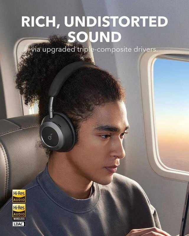 Ausinės Anker Soundcore Space One Pro, Juodos spalvos