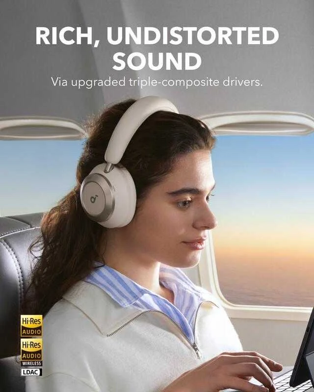 Ausinės Anker Soundcore Space One Pro, Baltos spalvos