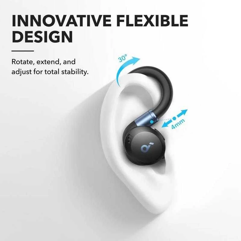 Ausinės Anker Soundcore Sport X20, Juodos spalvos