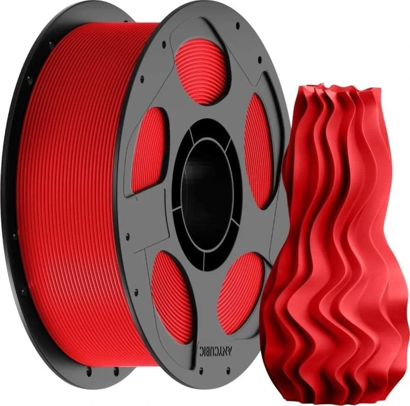 Anycubic TPU Filament (Transparent Raudona) 1kg