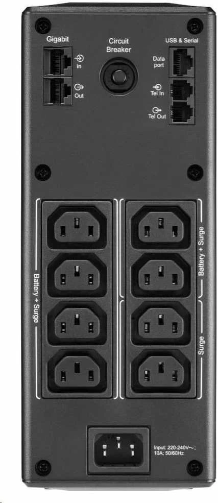 APC BACK UPS PRO BR 1300VA, 8 OUTLETS, AVR, LCD SĄSAJA