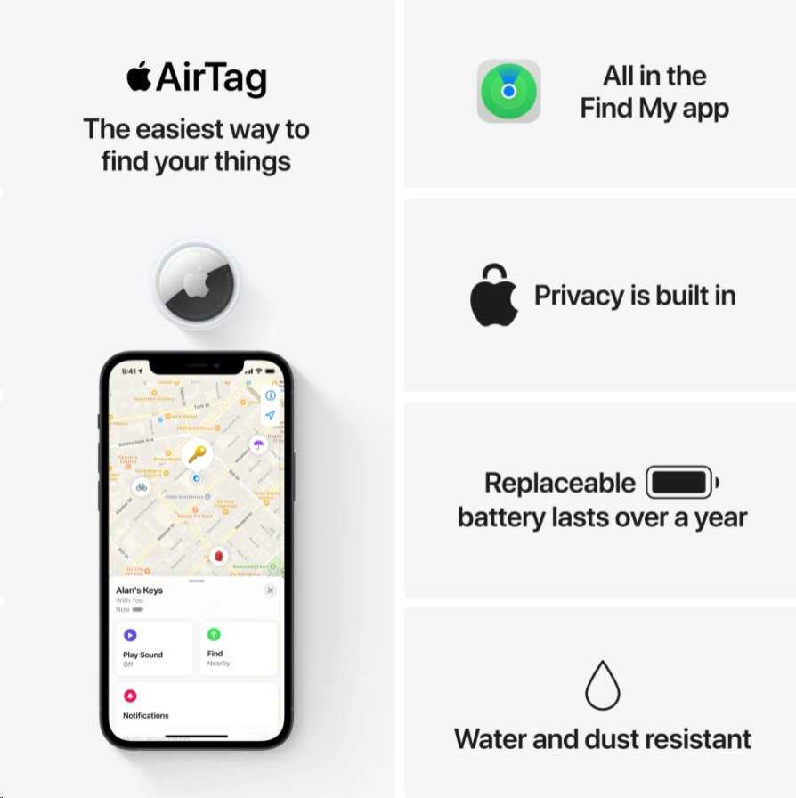 Apple AirTag (4 vnt.)