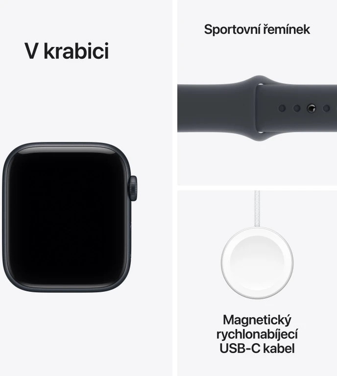 Išmanusis laikrodis Apple Watch SE 3 GPS 44mm Midnight Alu Sport M/L Mėlyna (MEHQ4MP/A)
