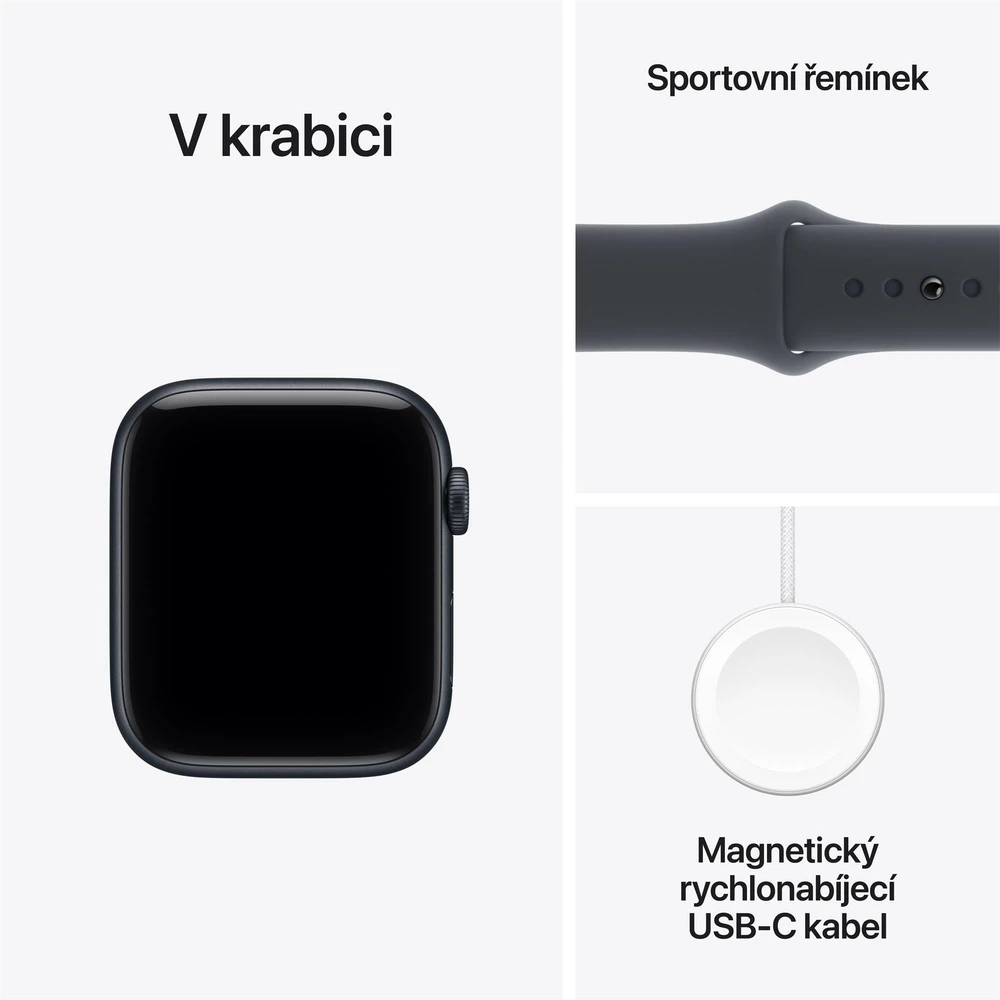 Išmanusis laikrodis Apple Watch SE 3 GPS + Cellular 44mm Midnight Alu Sport M/L Granatowy (MJLT4MP/A)