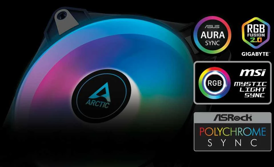 ARCTIC P14 PWM PST A-RGB korpuso ventiliatorius, 4-pin, 140mm, juodas