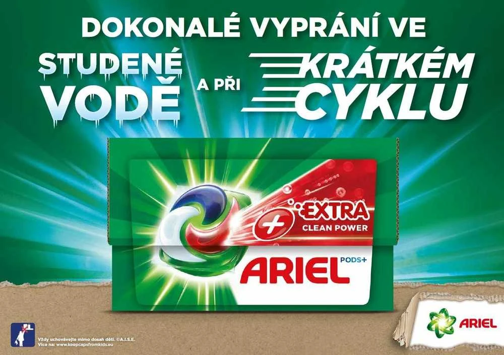 Skalbimo kapsulės Ariel Extra Clean, 60vnt