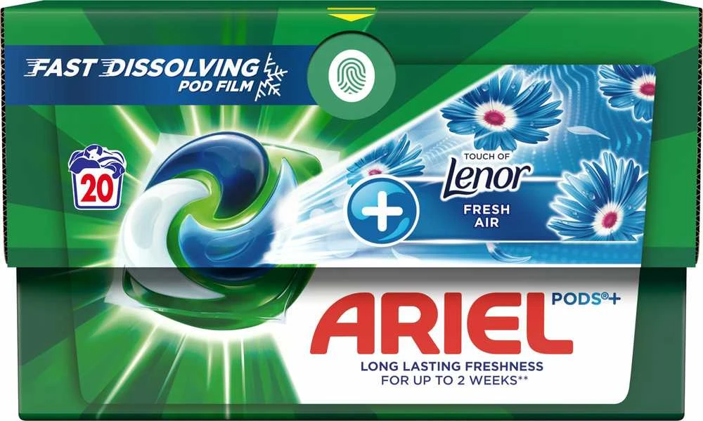 KAPSULĖS SKALBIMO ARIEL FRESH AIR 20VNT