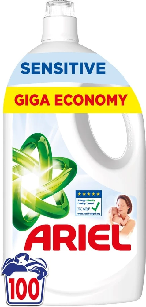 Ariel Sensitive Prausimosi Gelis, 100 Plovimų, 4.5 L