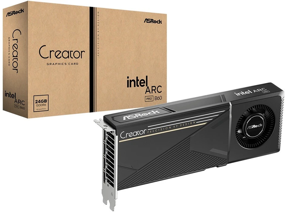 Vaizdo plokštė Grafikos plokštė Intel ARC PRO B60 24GB AsRock Creator retail