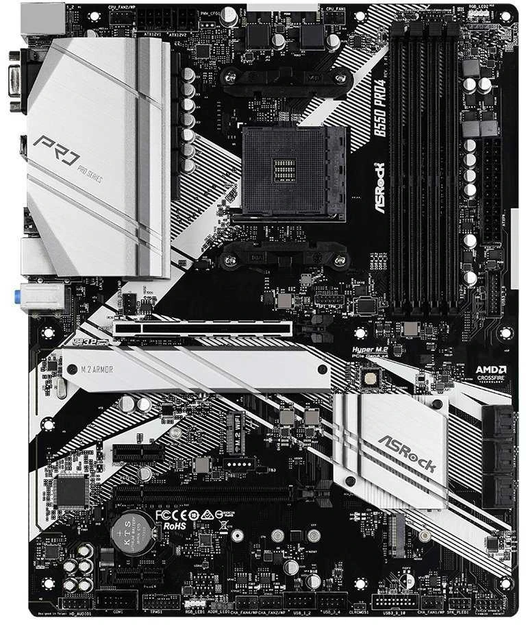 Pagrindinė plokštė ASRock B550 PRO4, AM4, ATX, DDR4