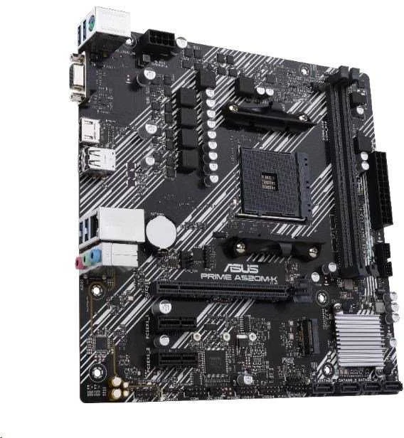 Pagrindinė plokštė ASUS AMD A520 / SAM4 / MicroATX / 2xPCI-Express 3.0 1x / 1xPCI-Express 3.0 16x / 1xM.2 / Memory DDR4 / Atminties lizdai 2 / 1x15pin D-sub / 1xHDMI / 2xUSB 2.0 / 4xUSB 3.2 type B / 1xPS/2 / 3xStereo jack 3.5mm / 1xRJ45