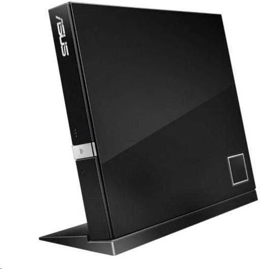 ASUS SBC-06D2X-U Išorinis plonas Blu-ray skaitymo diskas, Juodas, BDXL palaikymas, 6X Blu-ray skaitymo greitis, USB 2.0 Asus
