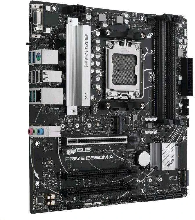 Pagrindinė plokštė ASUS AMD B650 / SAM5 / MicroATX / Memory DDR5 / Atminties lizdai 4 / 2xPCI-Express 4.0 1x / 1xPCI-Express 4.0 16x / 2xM.2 / 1x15pin D-sub / 1xHDMI / 1xDisplayPort / 2xAudio-In / 1xAudio-Out / 4xUSB 2.0 / 4xUSB 3.2 / 1xPS/2 / 1xRJ45