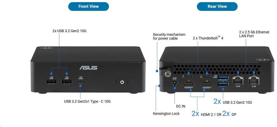 Komputer Asus Mini PC NUC 16 Pro Juodas (358H)