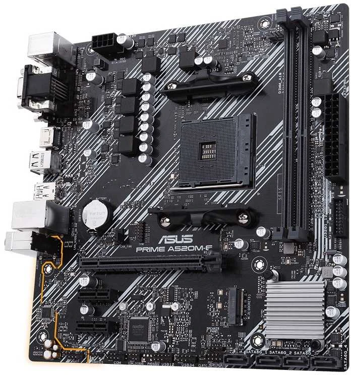 Pagrindinė plokštė ASUS MB Sc AM4 PRIME A520M-E/CSM, AMD A520, 2xDDR4, 1xHDMI, 1xDVI, 1xVGA, mATX