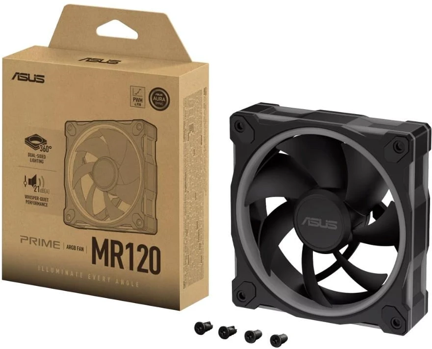 ASUS Prime MR120 ARGB Fan, PWM - 120mm, juodas