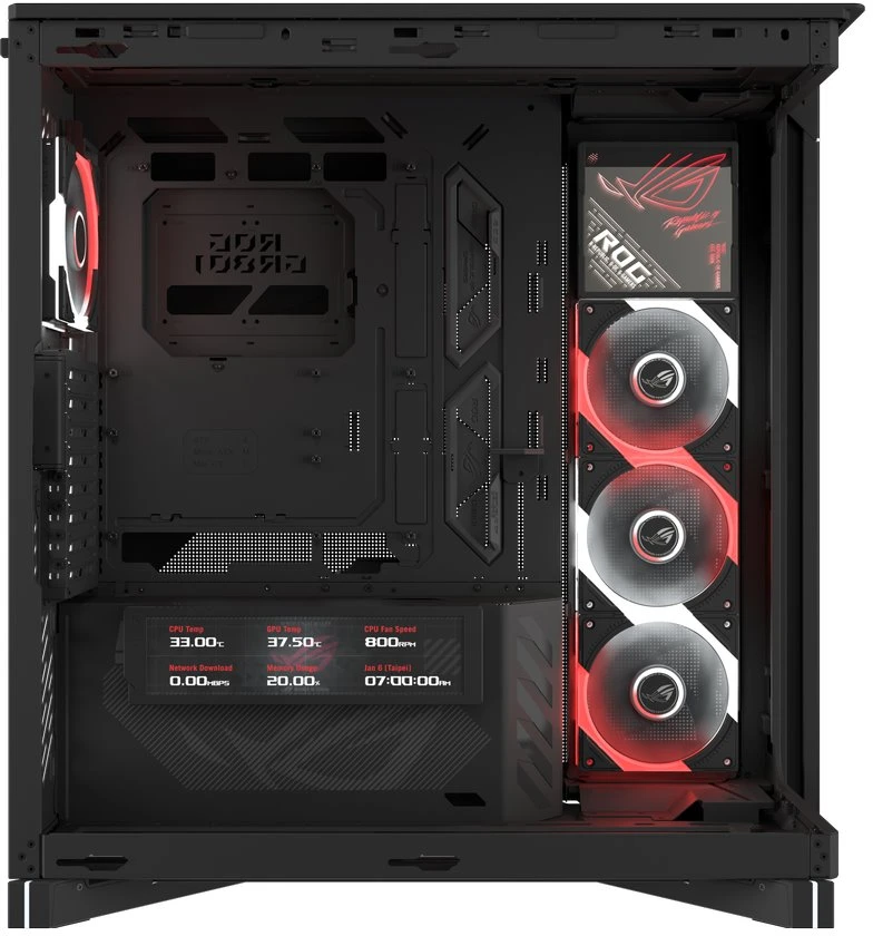 ASUS ROG CRONOX GR801 CURVE TG ARGB Juodas Midi Tower