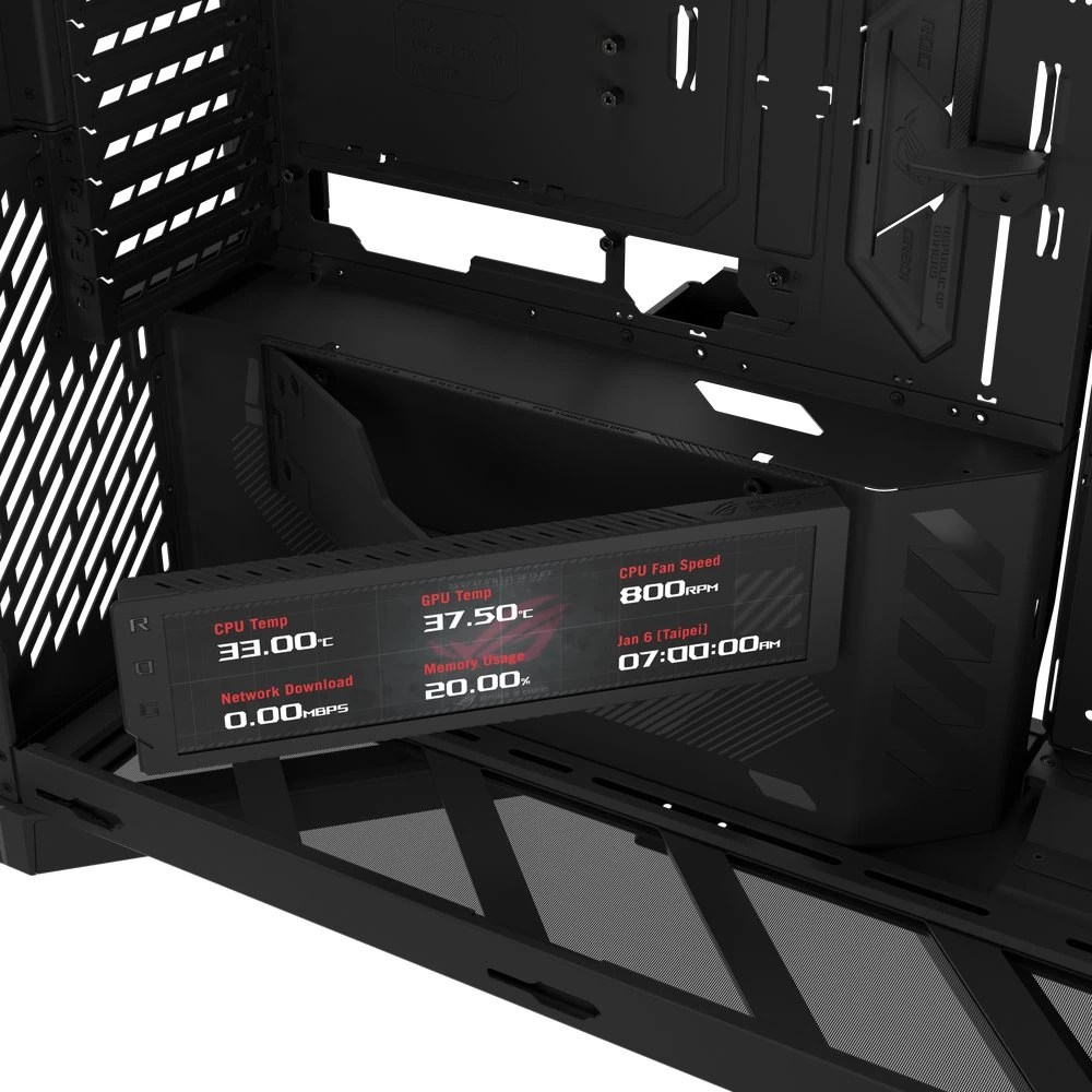 ASUS ROG CRONOX GR801 CURVE TG ARGB Juodas Midi Tower