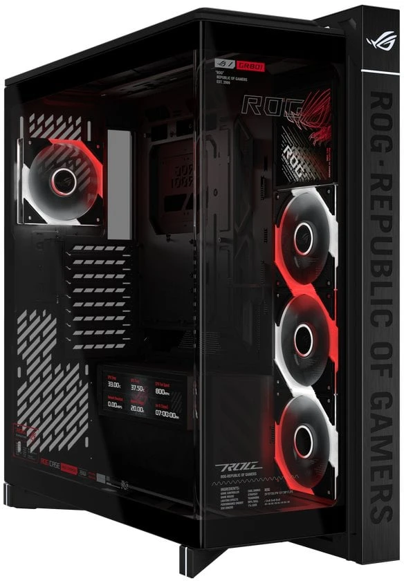 ASUS ROG CRONOX GR801 CURVE TG ARGB Juodas Midi Tower