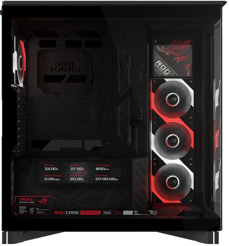 ASUS ROG CRONOX GR801 CURVE TG ARGB Juodas Midi Tower