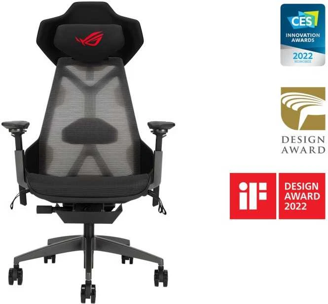 Žaidimų kėdė ASUS ROG Destrier Ergo, Juoda