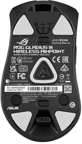 Žaidimų pelė Asus ROG Gladius III Wireless AimPoint, Juoda