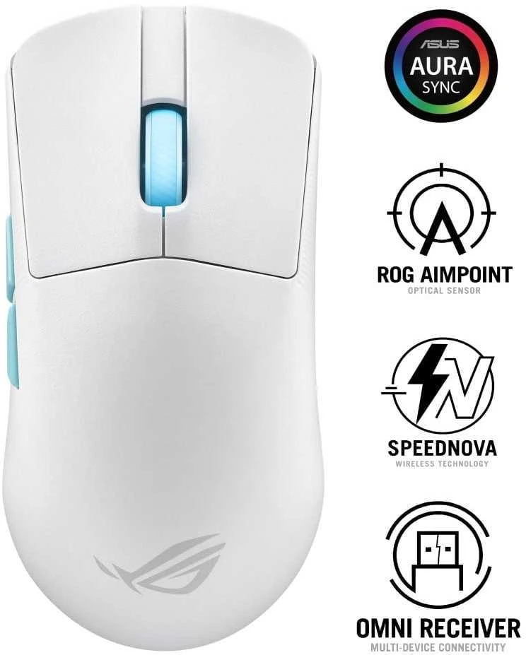 Belaidė pelė ASUS ROG Harpe Ace Aim Lab Edition, Balta