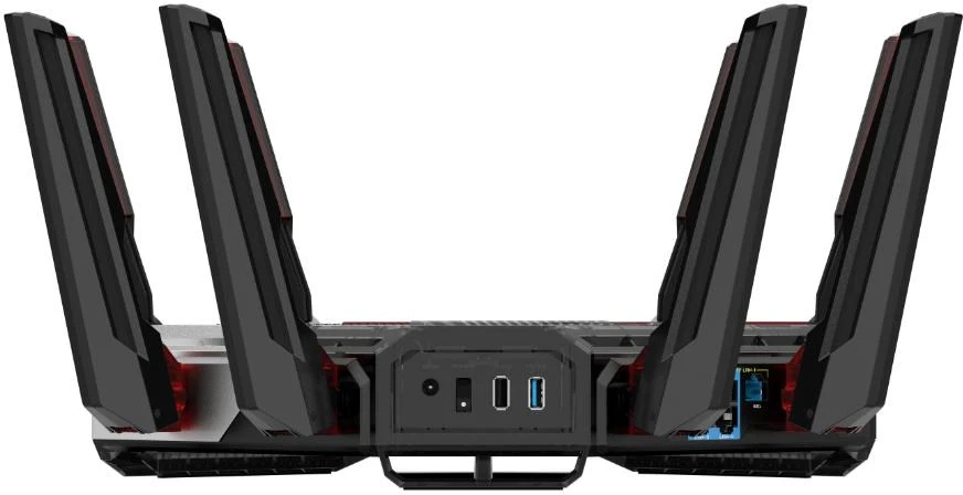 Žaidimų maršrutizatorius Asus ROG Rapture GT-BN98, Wi-Fi 8 (802.11bn), BN25000 (keturių dažnių), 2x 10G, 4x 2.5G, AiMesh, iki 25 Gbps