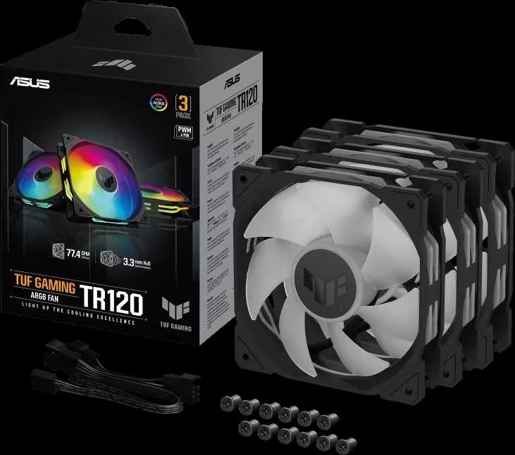 Aušinimo Ventiliatorius - ASUS TUF Gaming TR120 ARGB 3-in-1 Juodas