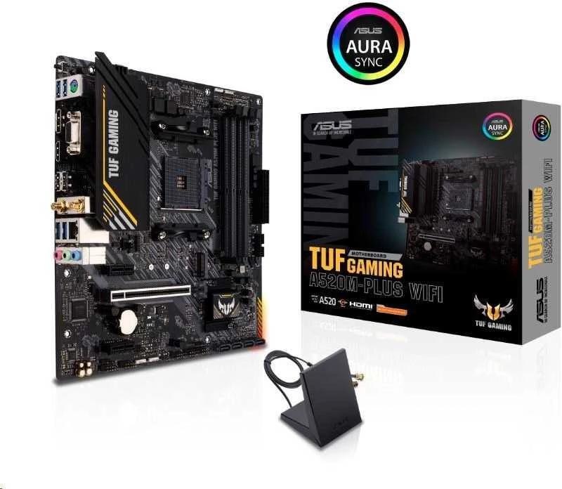 Pagrindinė plokštė Asus | TUF GAMING A520M-PLUS | Procesorių šeima AMD | Procesoriaus lizdas AM4 | DDR4 | Atminties lizdai 4 | Palaikomos standžiojo disko sąsajos SATA, M.2 | SATA jungčių skaičius 4 | Lustų rinkinys AMD A520 | Mikro ATX