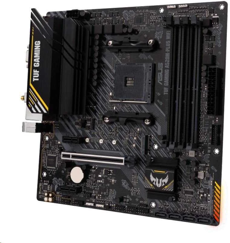 Pagrindinė plokštė Asus | TUF GAMING A520M-PLUS | Procesorių šeima AMD | Procesoriaus lizdas AM4 | DDR4 | Atminties lizdai 4 | Palaikomos standžiojo disko sąsajos SATA, M.2 | SATA jungčių skaičius 4 | Lustų rinkinys AMD A520 | Mikro ATX