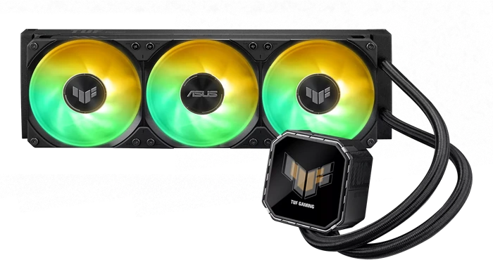 ASUS TUF Gaming LC III 360 ARGB LCD procesorius „viskas viename“ skysčio aušintuvas 12 cm Juodas 1 vnt.