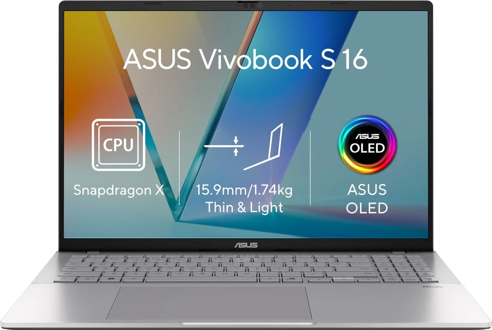 Nešiojamas kompiuteris ASUS Vivobook S16 S3607QA-OLED111WZ Vėsiai sidabrinė (be maitinimo adapterio)