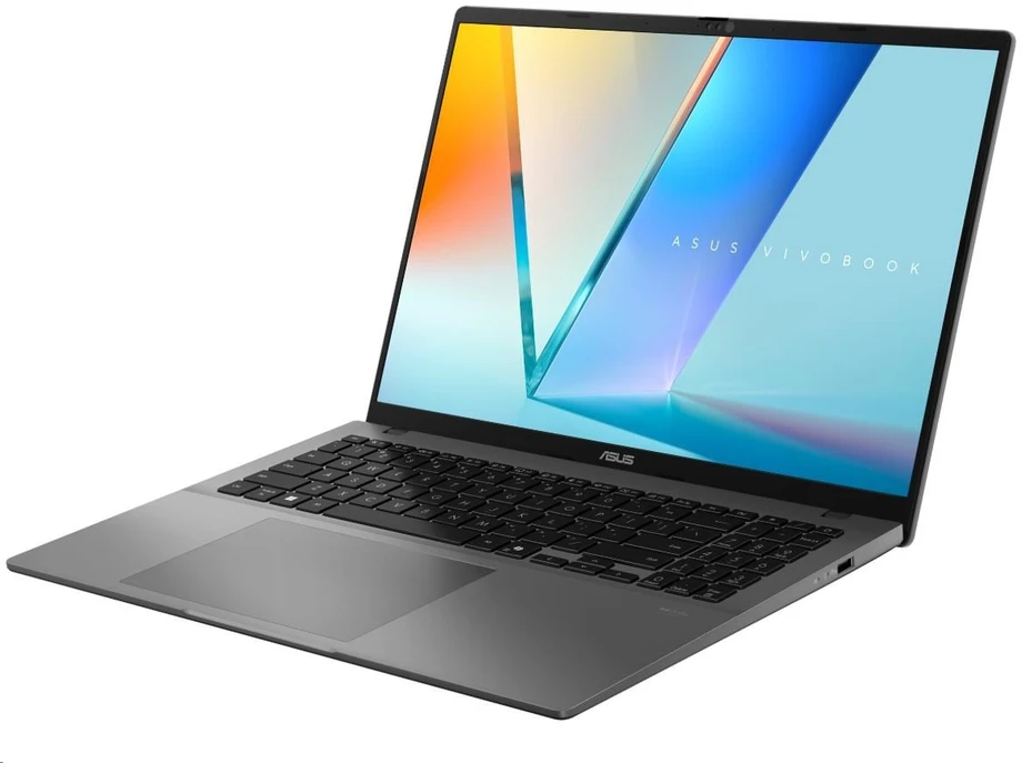Nešiojamas kompiuteris ASUS NTB Vivobook S16 (S3607VA-RP107W), Core 5 210H, 16 colių 1920x1200, 16 GB, 512 GB SSD, UHD, W11 Home, matinės pilkos spalvos