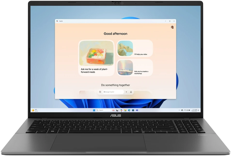 Nešiojamas kompiuteris ASUS NTB Vivobook S16 (S3607VA-RP107W), Core 5 210H, 16 colių 1920x1200, 16 GB, 512 GB SSD, UHD, W11 Home, matinės pilkos spalvos