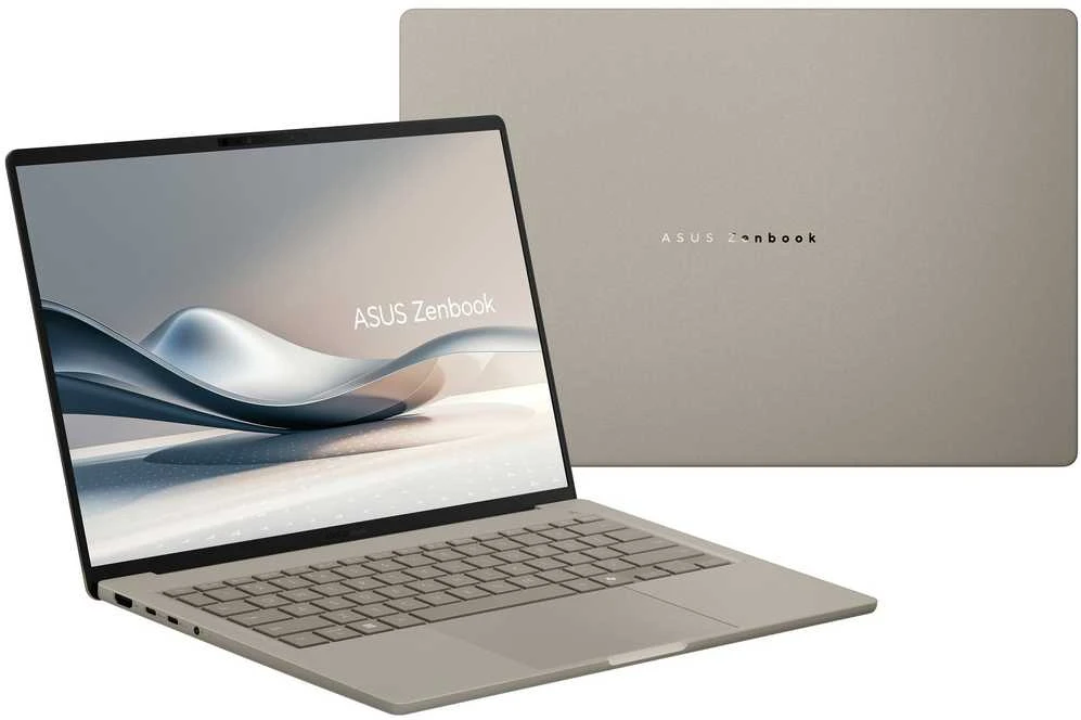 Nešiojamas kompiuteris ASUS NTB Zenbook 14 (UX3407NA-OLED218W), Snap X2 X2E88100, 14" 1920 x 1200, 16GB, 512GB SSD, Adreno, W11 Home, rusvai gelsvas