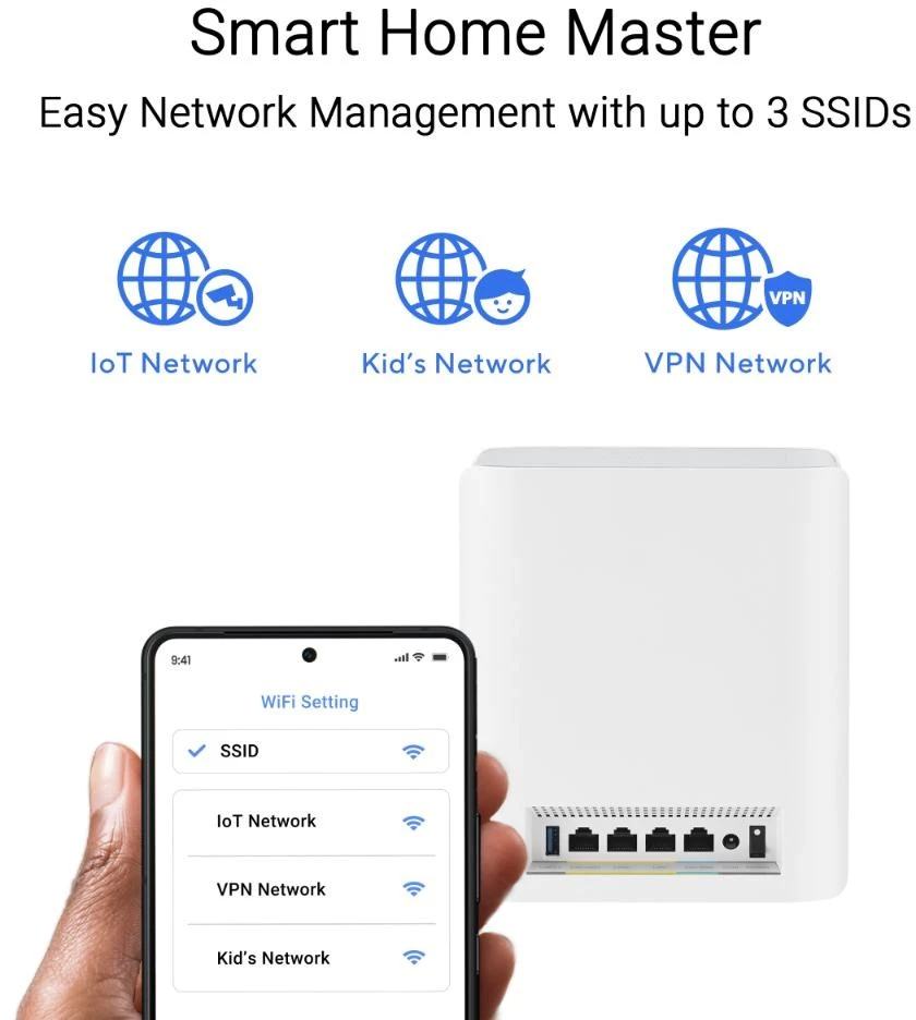 Maršrutizatorius ASUS ZenWiFi BT8 (1-pack)-balta
