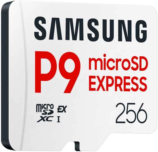 SAMSUNG P9 Express Micro SD kortelė 256GB 4K UHD NVMe 1.3 800 MB/s skaitymo 200 MB/s įrašymo Atminties kortelė, skirta Nintendo Switch 2