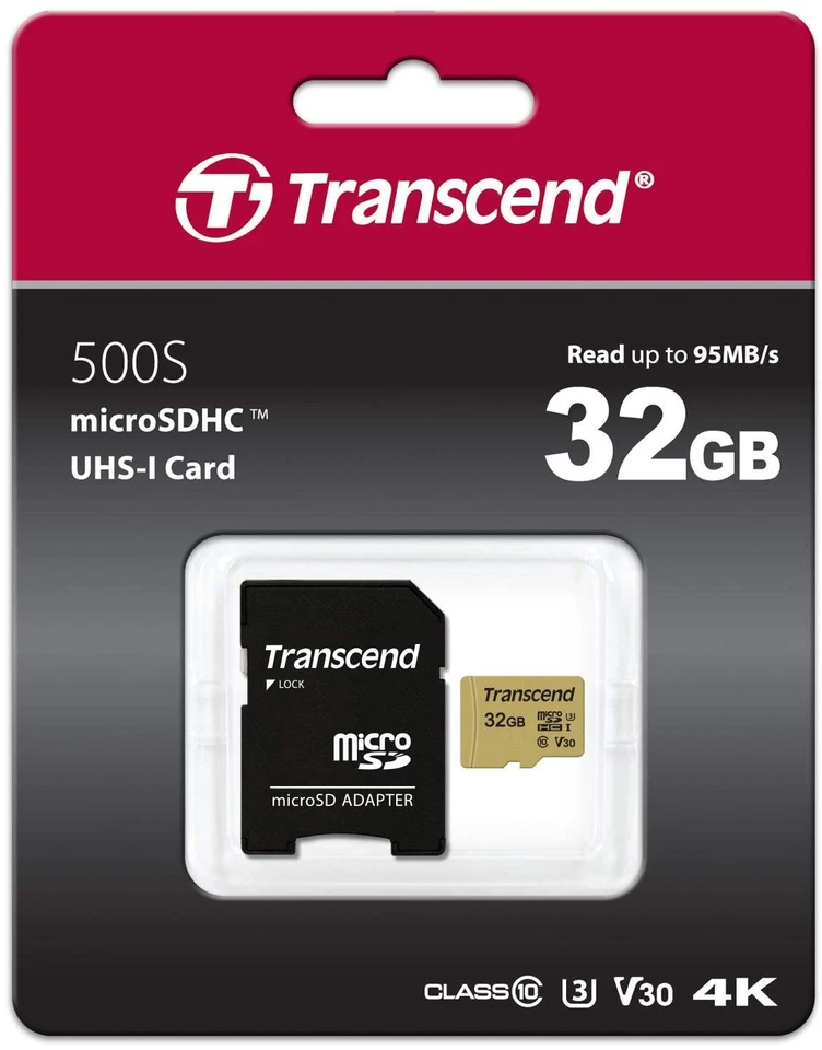 Atminties kortelė TRANSCEND 32GB UHS-I U1 Micro SD su adapteriu SD