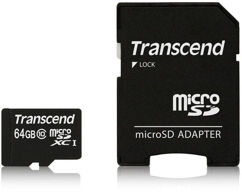 Atminties kortelė Transcend Micro SDXC 64GB Class 10 300x + SD adapteriai