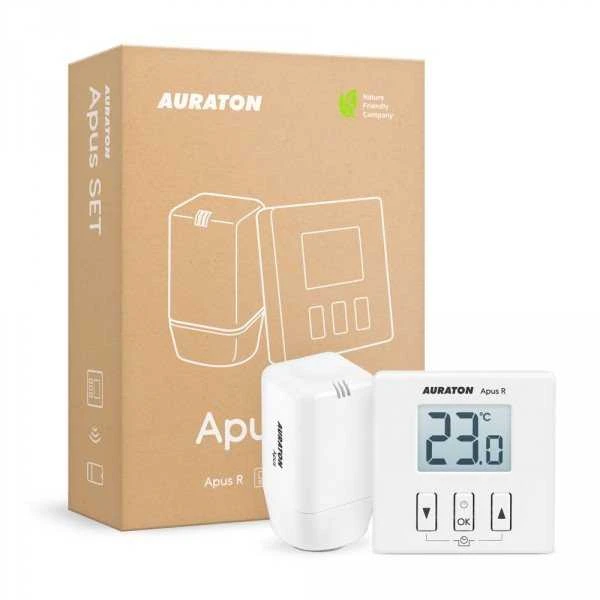 AURATON Apus SET (AURATON 200 RTA) belaidis termoreguliatorius su elektronine radiatoriaus vožtuvo galva (komplektas)