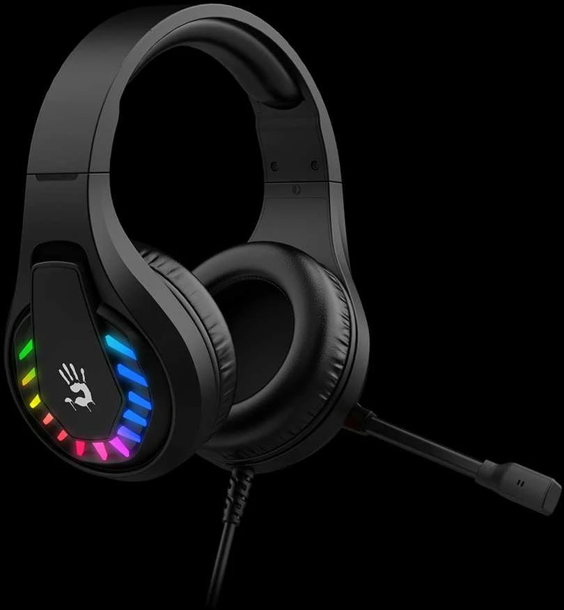 A4Tech Bloody G230 ausinės su mikrofonu, przewodowa, juoda, ausinės, USB