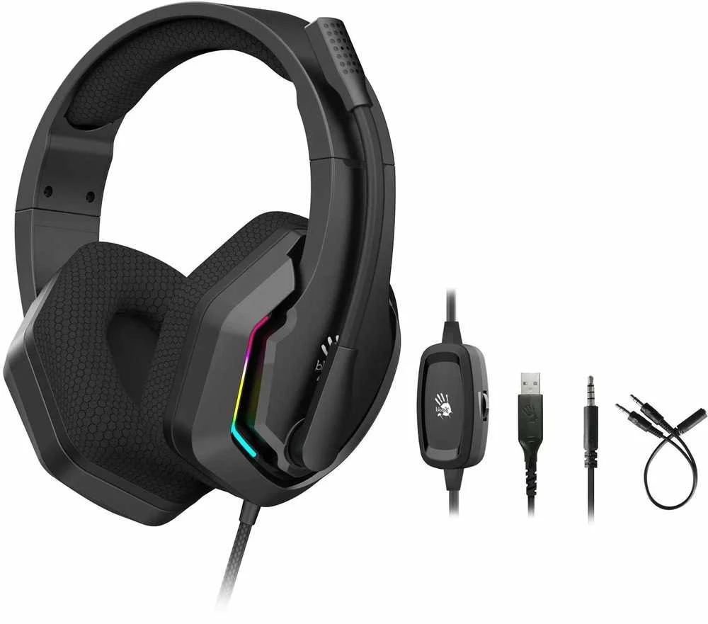 Ausinės A4Tech Bloody G260p USB+AUX3.5 juoda