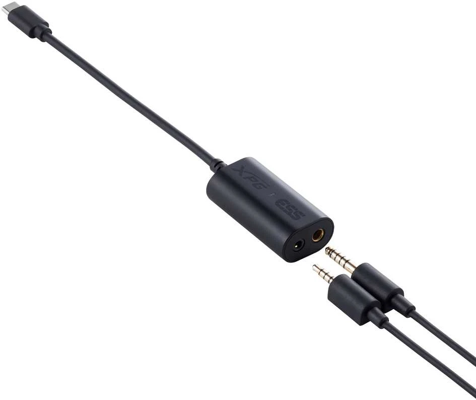 ADATA XPG žaidimų ausinės PRECOG STUDIO, laidinės, 4,4 mm lizdas, USB, USB-C, juodos