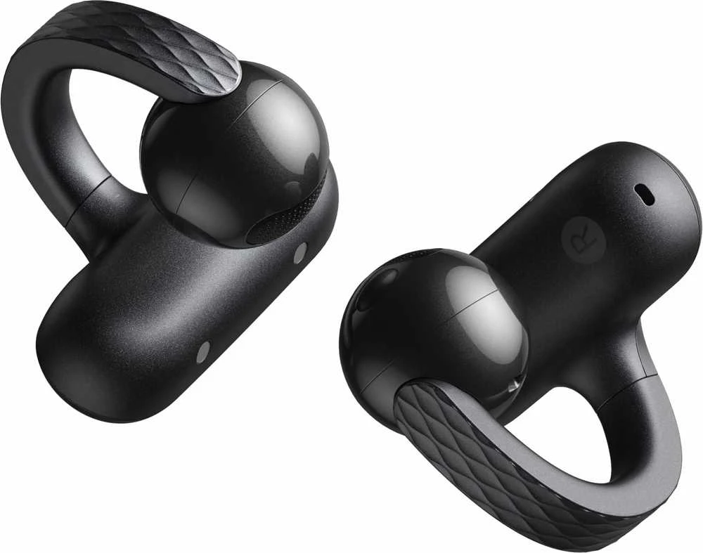 Amazfit UP ausinės: juodas atviros konstrukcijos dizainas