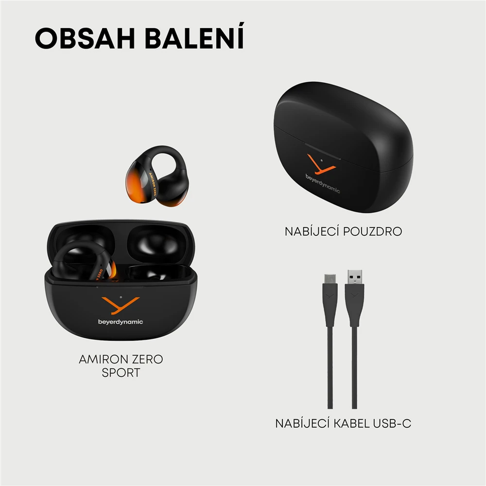 Ausinės Beyerdynamic Amiron Zero juodas/oranžinis