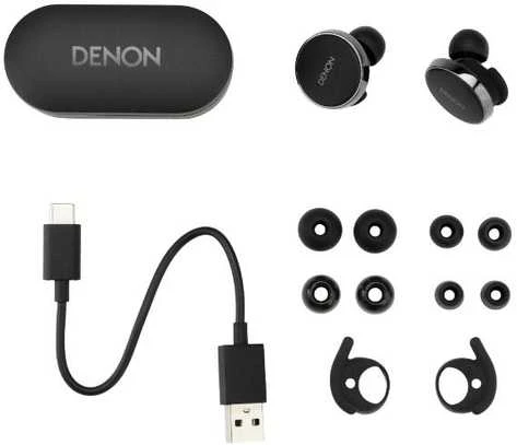 Ausinės Denon PerL Pro True Belaidės vastamelunappikuulokkeet, musta
